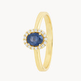 ANILLO ZAFIRO Y DIAMANTES AYELEN