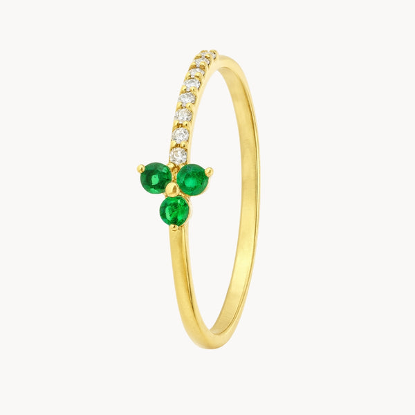 ANILLO CON CIRCONITAS BLANCAS Y VERDES ALENA