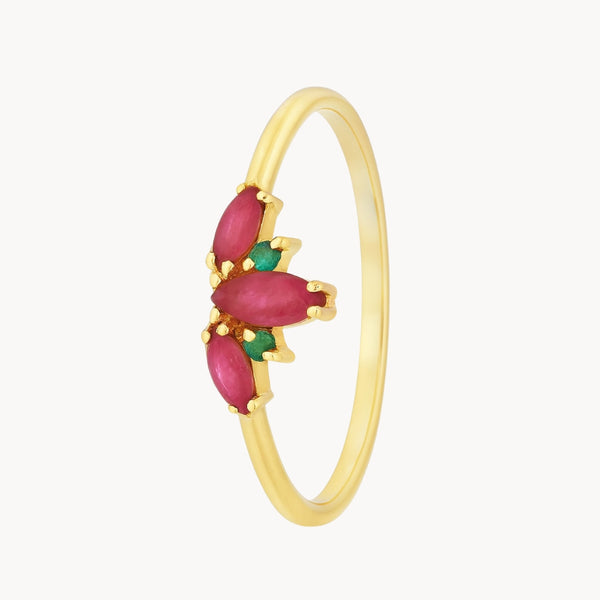 ANILLO RUBIES Y ESMERALDAS EMELINA