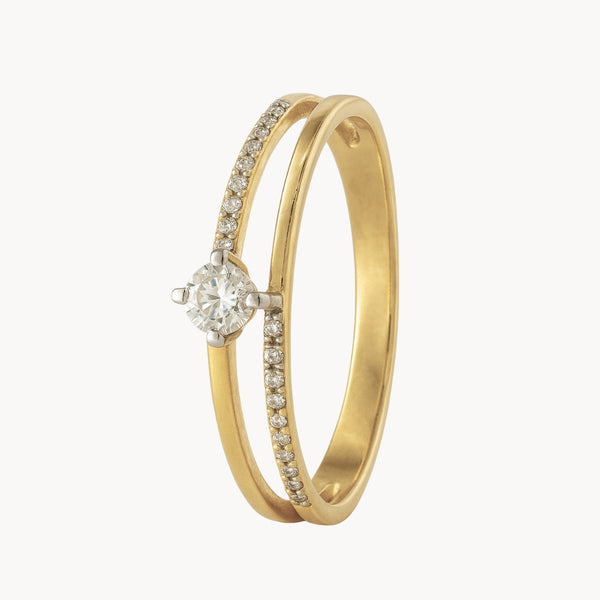 ANILLO DOBLE CON DIAMANTES KAIA