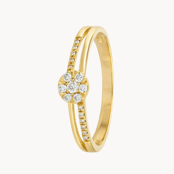 ANILLO DOBLE CON DIAMANTES ILENE