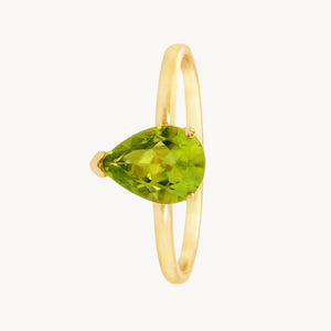 RING WITH OLIVINE LEONIE