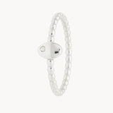 ANILLO BOLITAS CON DIAMANTE NONA