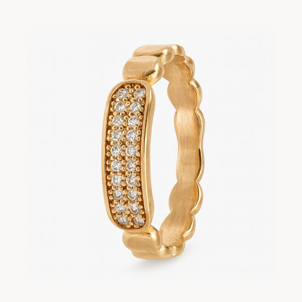 ANILLO ORO ROSA CON DIAMANTES ROSALVA