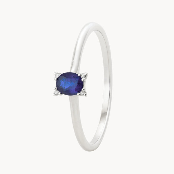 ANILLO ZAFIRO Y DIAMANTES TASIA