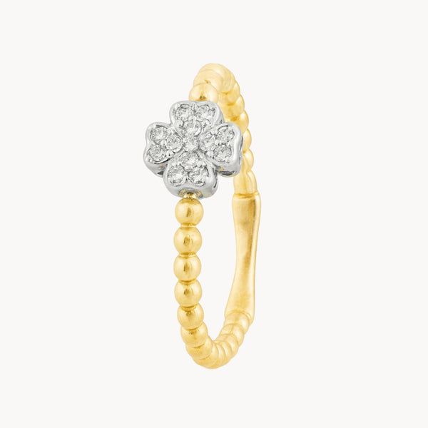 ANILLO CRUZ CON DIAMANTES 0.080 QUILATES BRITNEY