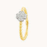 ANILLO CRUZ CON DIAMANTES 0.080 QUILATES BRITNEY