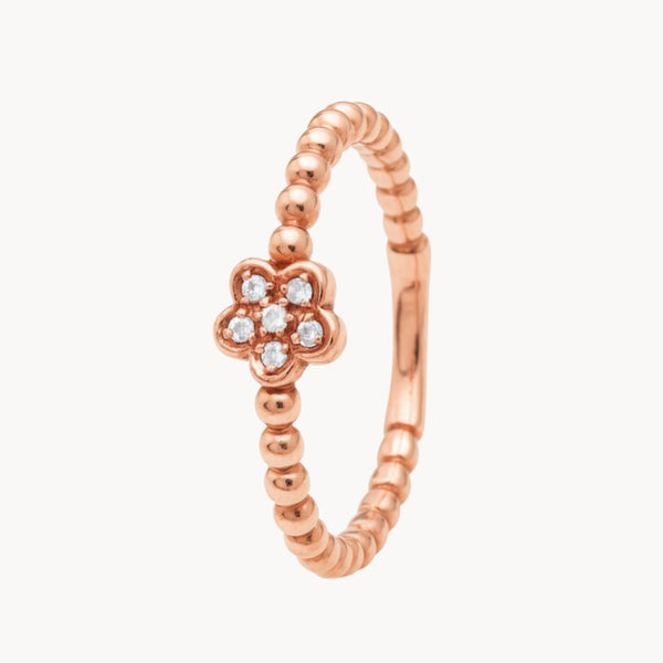 ANILLO ORO ROSA ESTRELLA CON DIAMANTES KAILYN