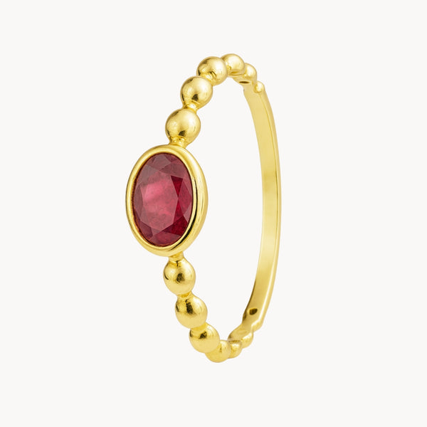 ANILLO BOLAS RUBI BLUMA