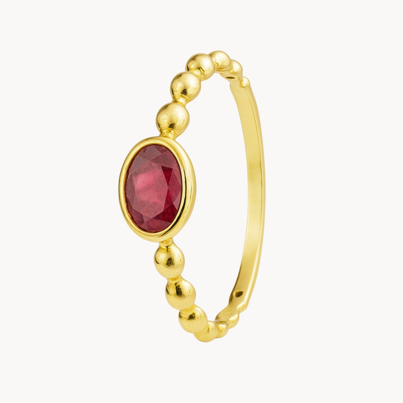 ANILLO BOLAS RUBI BLUMA