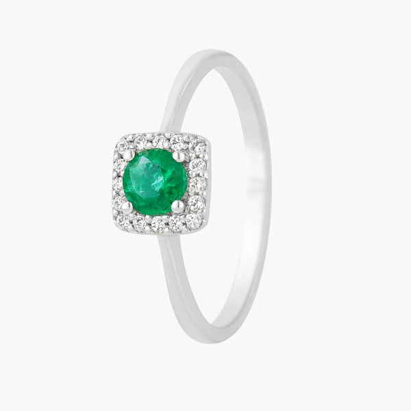 ANILLO CIRCONITA VERDE Y BLANCAS JARKA