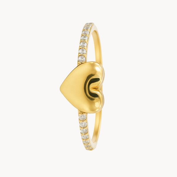 ANILLO CON CIRCONITAS FORMA CORAZON MAAIKE