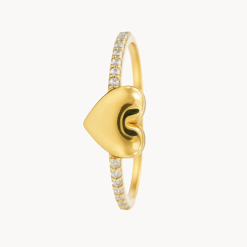 ANILLO CON CIRCONITAS FORMA CORAZON MAAIKE