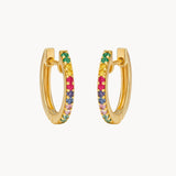 PENDIENTES AROS CON TOPACIOS DE COLOR CASEY
