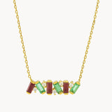 COLLAR ESMERALDAS Y RUBÍES CON DIAMANTES SACHIE