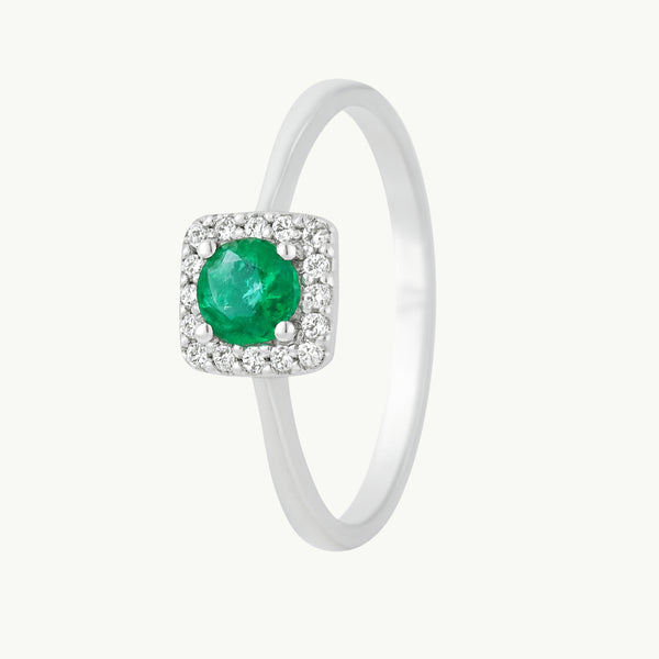 ANILLO CIRCONITA VERDE Y BLANCAS JARKA