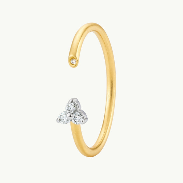 ANILLO ABIERTO CON DIAMANTES OLIVETTE