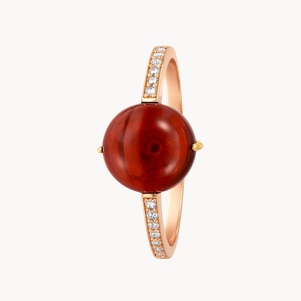 ANILLO GRANATE Y DIAMANTES CORDELIA