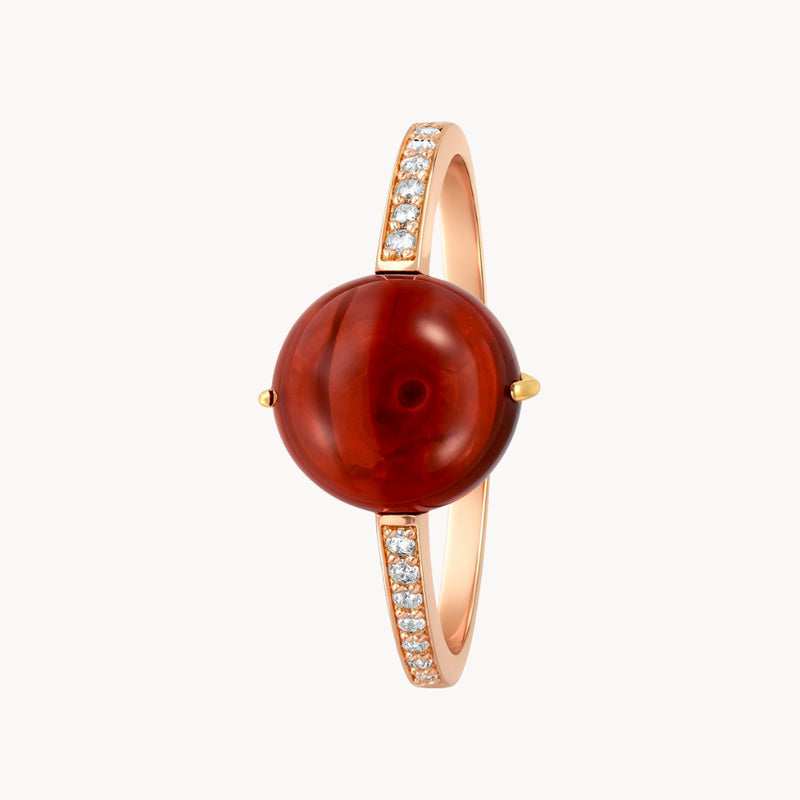 ANILLO GRANATE Y DIAMANTES CORDELIA