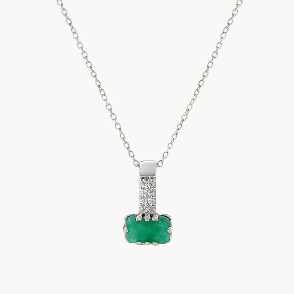 COLGANTE ESMERALDA Y DIAMANTES ETNA