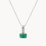 COLGANTE ESMERALDA Y DIAMANTES ETNA