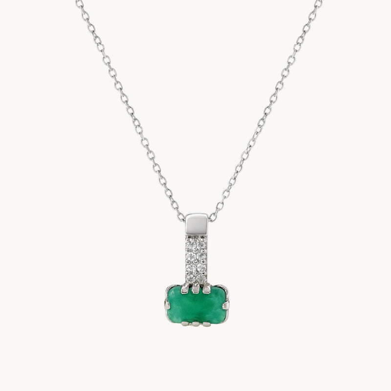 COLGANTE ESMERALDA Y DIAMANTES ETNA