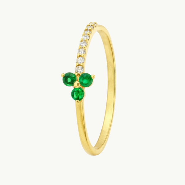 ANILLO CON CIRCONITAS BLANCAS Y VERDES ALENA