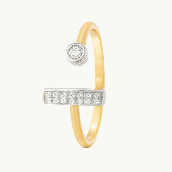 ANILLO ABIERTO CON DIAMANTES OTYLIA