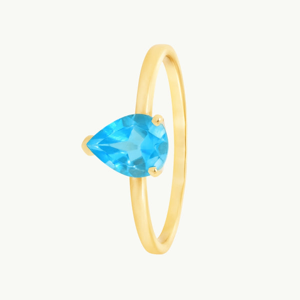 ANILLO CON TOPACIO AZUL LEONIE