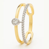 ANILLO DOBLE CON DIAMANTES ELLI