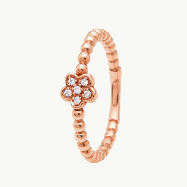 ANILLO ORO ROSA ESTRELLA CON DIAMANTES KAILYN