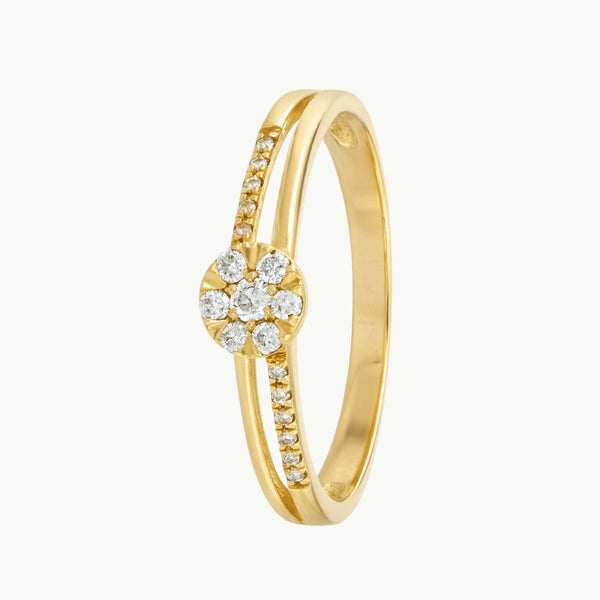 ANILLO DOBLE CON DIAMANTES ILENE