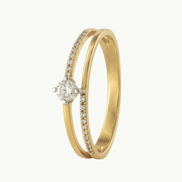 ANILLO DOBLE CON DIAMANTES KAIA
