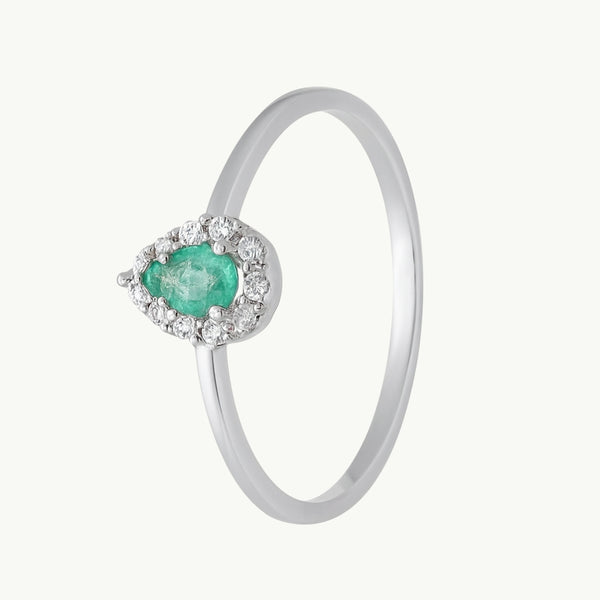 ANILLO ESMERALDA Y CIRCONITAS ANNETTE