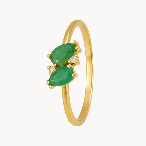 ANILLO ESMERALDAS Y DIAMANTES HANNIE
