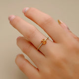 ANILLO CITRINO Y DIAMANTES VERA