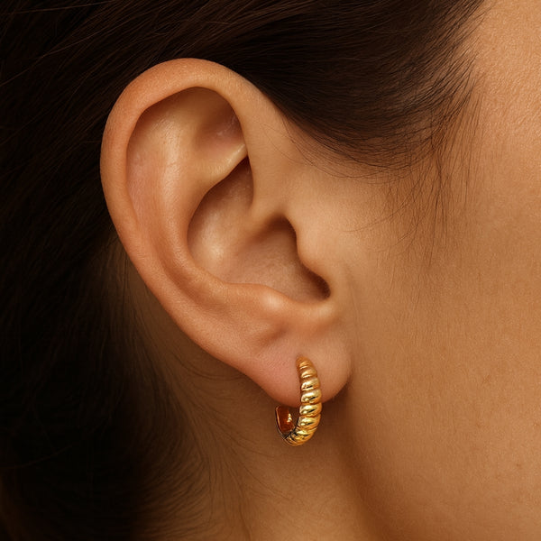 PENDIENTES AROS CROISSANT