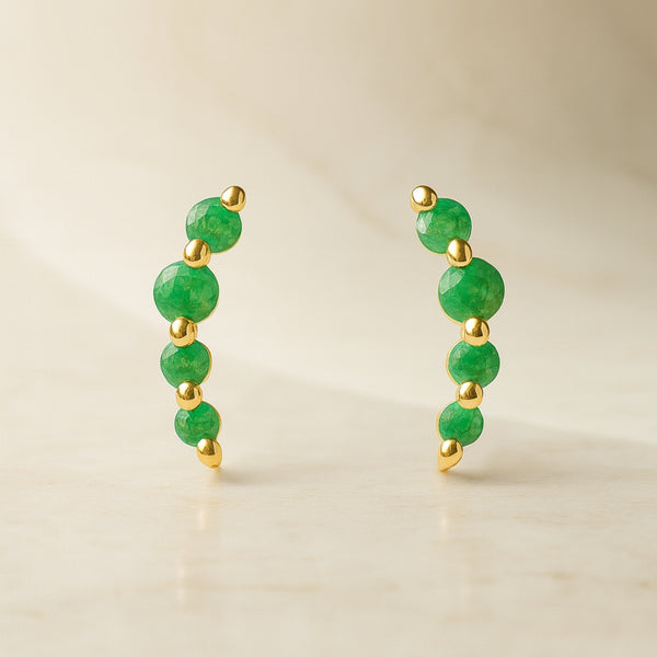 PENDIENTES TREPADOR CON ESMERALDAS LAURIE