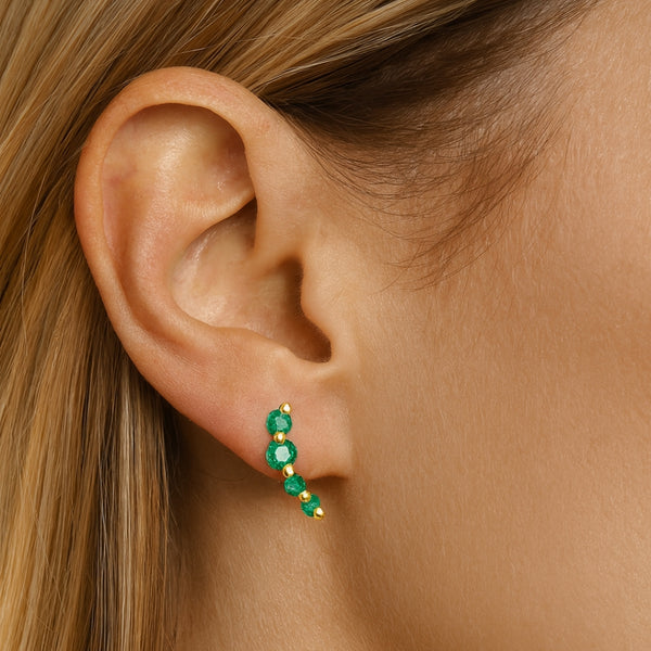 PENDIENTES TREPADOR CON ESMERALDAS LAURIE