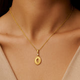 COLGANTE OVAL CON DIAMANTE DUNJA