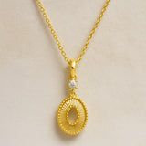 COLGANTE OVAL CON DIAMANTE DUNJA