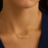 COLLAR HEXAGONOS CON DIAMANTES MABYN