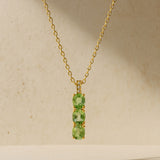 COLGANTE CON GRANATES TSAVORITAS Y DIAMANTES AISHA