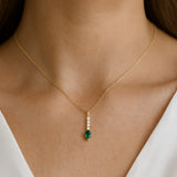COLGANTE CON ESMERALDAS Y DIAMANTES SIRPA