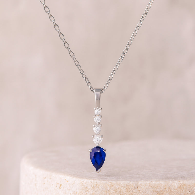 COLGANTE CON ZAFIRO Y DIAMANTES SIRPA