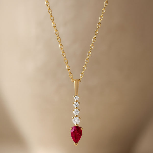 COLGANTE CON RUBI Y DIAMANTES SIRPA