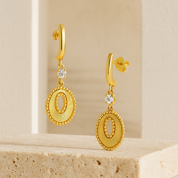 PENDIENTES OVAL CON DIAMANTE DUNJA