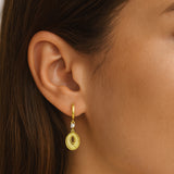 PENDIENTES OVAL CON DIAMANTE DUNJA