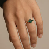 ANILLO DIAMANTES Y ESMERALDAS LOVISA