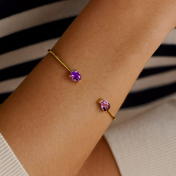 PULSERA TOPACIO ROSA Y AMATISTA AUDRA